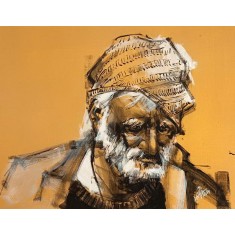 Khalid Khan-Kaay, 22 x 28 Inch, Acrylic on Canvas, Figurative Painting, AC-KHKN-076